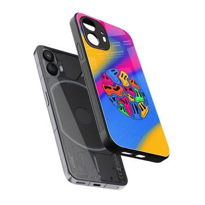 Melted Joy sleek nothing phone 2 cover with tempered glass back and TPU edges