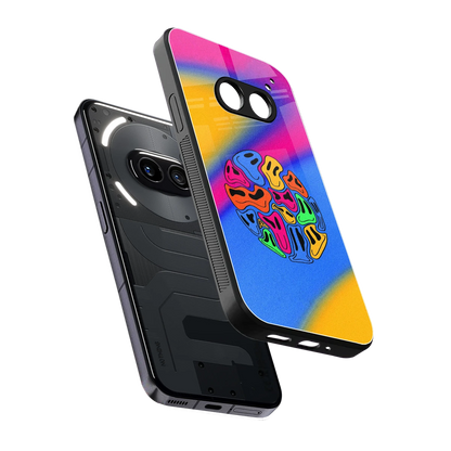 Melted Joy sleek nothing phone 2a cover with tempered glass back and TPU edges