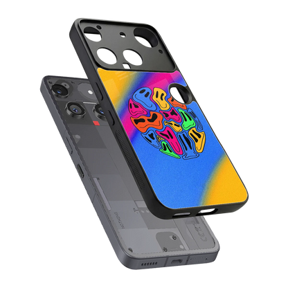 Melted Joy sleek nothing phone 3 cover with tempered glass back and TPU edges