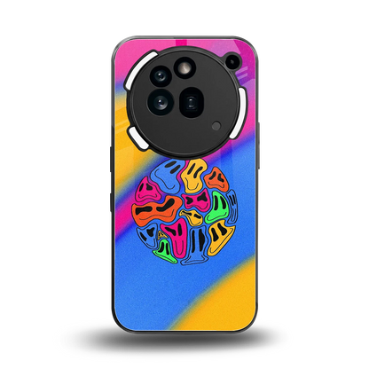 Melted Joy back phone cover | glass case for nothing phone 3a pro