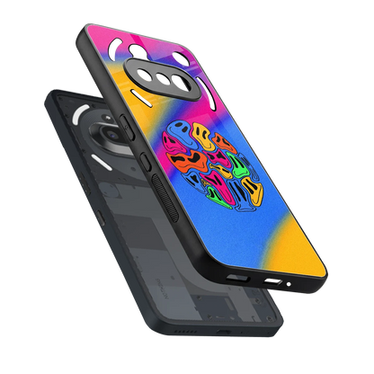 Melted Joy sleek nothing phone 3a cover with tempered glass back and TPU edges