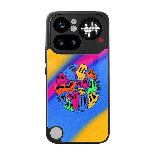 Melted Joy back phone cover | glass case for nothing phone 4a pro
