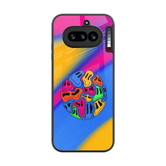 Melted Joy back phone cover | glass case for nothing phone 4a