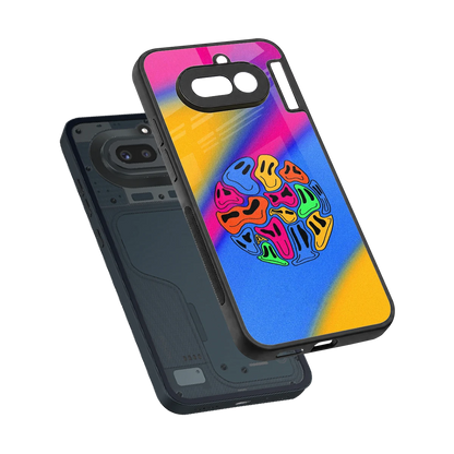 Melted Joy sleek nothing phone 4a cover with tempered glass back and TPU edges