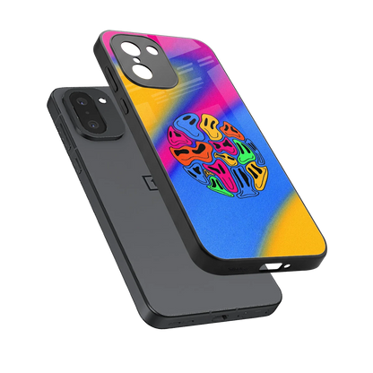 Melted Joy sleek oneplus 15r cover with tempered glass back and TPU edges