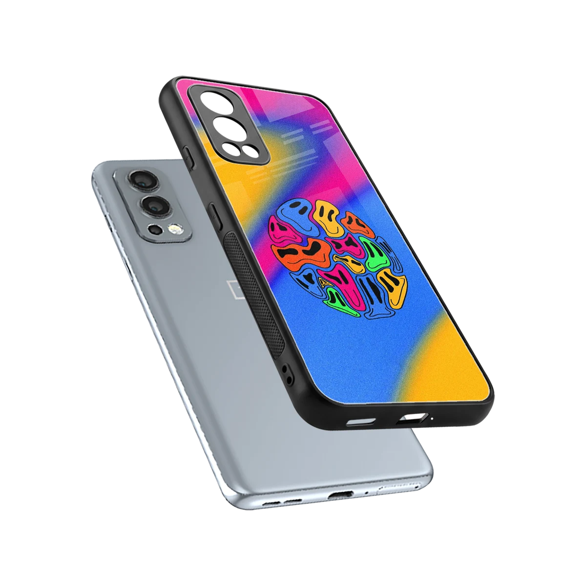 Melted Joy sleek oneplus nord 2 cover with tempered glass back and TPU edges