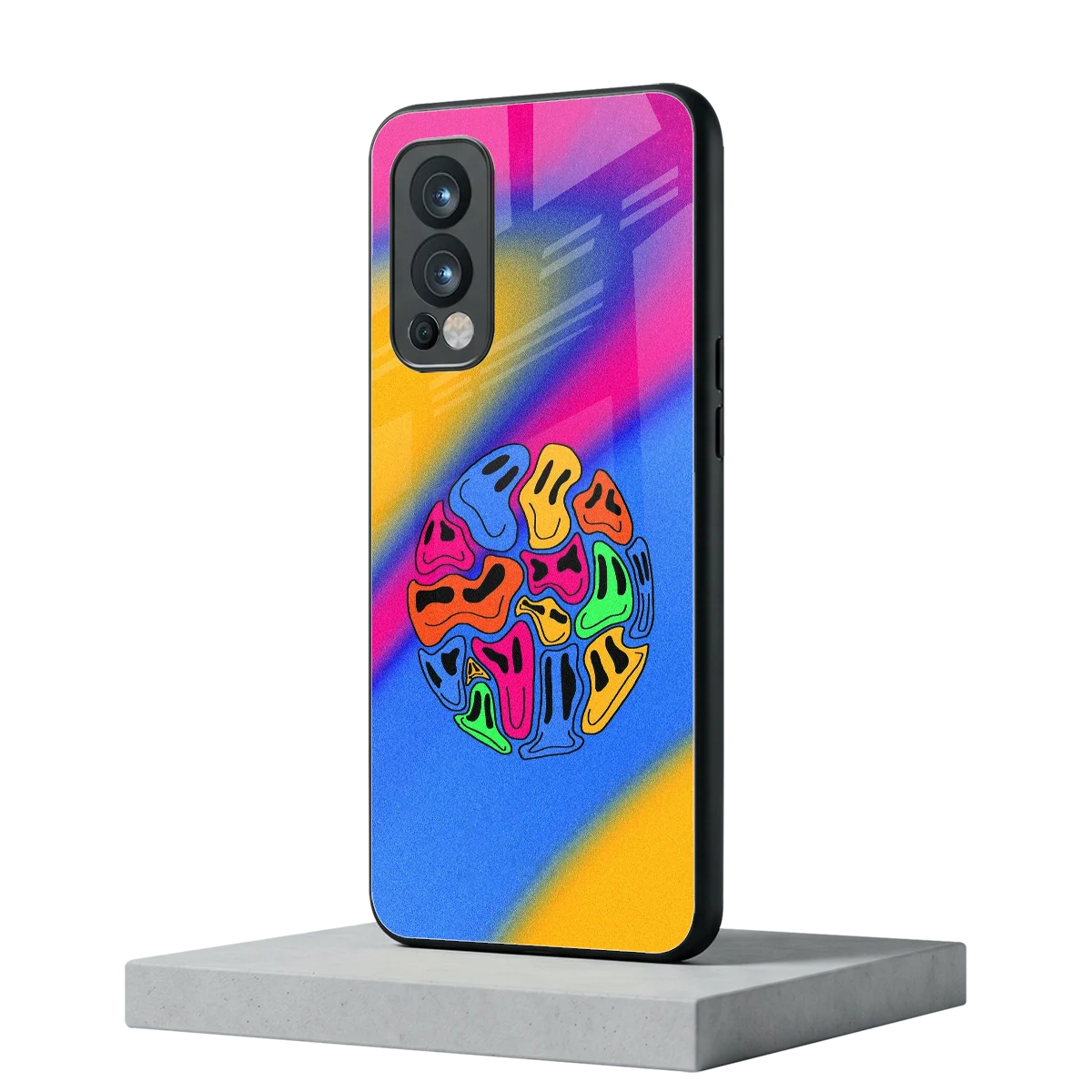 Melted Joy oneplus nord 2 mobile cover | shockproof glass phone case