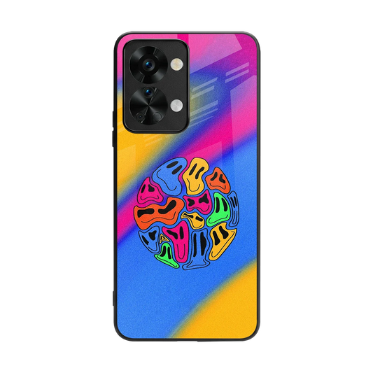Melted Joy back phone cover | glass case for oneplus nord 2t