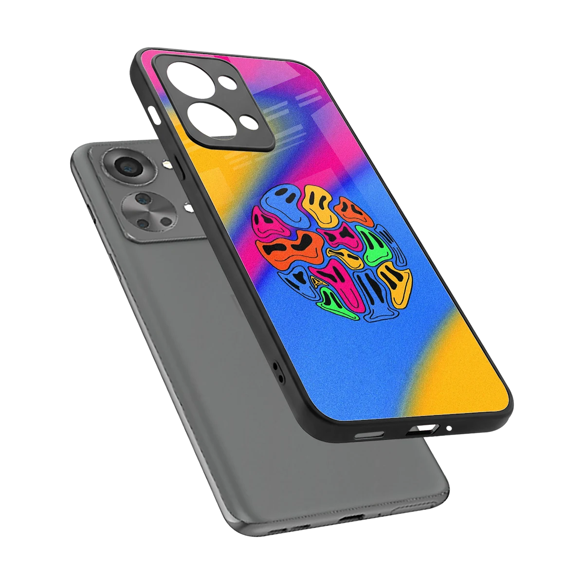 Melted Joy sleek oneplus nord 2t cover with tempered glass back and TPU edges