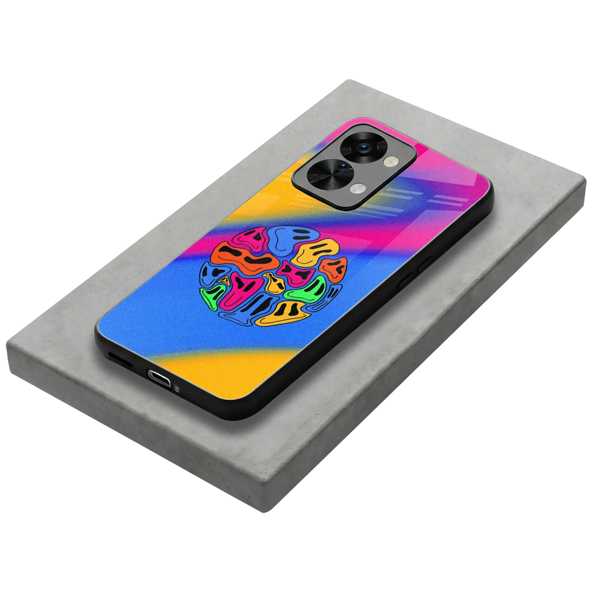 Melted Joy stylish phone case for oneplus nord 2t | glossy glass and slim fit