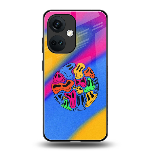 Melted Joy back phone cover | glass case for oneplus nord ce 3