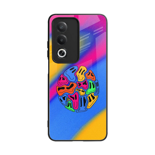 Melted Joy back phone cover | glass case for oppo a3 pro