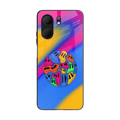 Melted Joy back phone cover | glass case for oppo a5x 5g