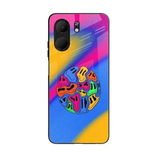Melted Joy back phone cover | glass case for oppo a5x 5g