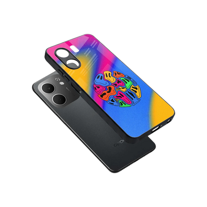 Melted Joy sleek oppo a5x 5g cover with tempered glass back and TPU edges