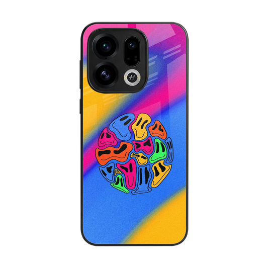 Melted Joy back phone cover | glass case for oppo find x9