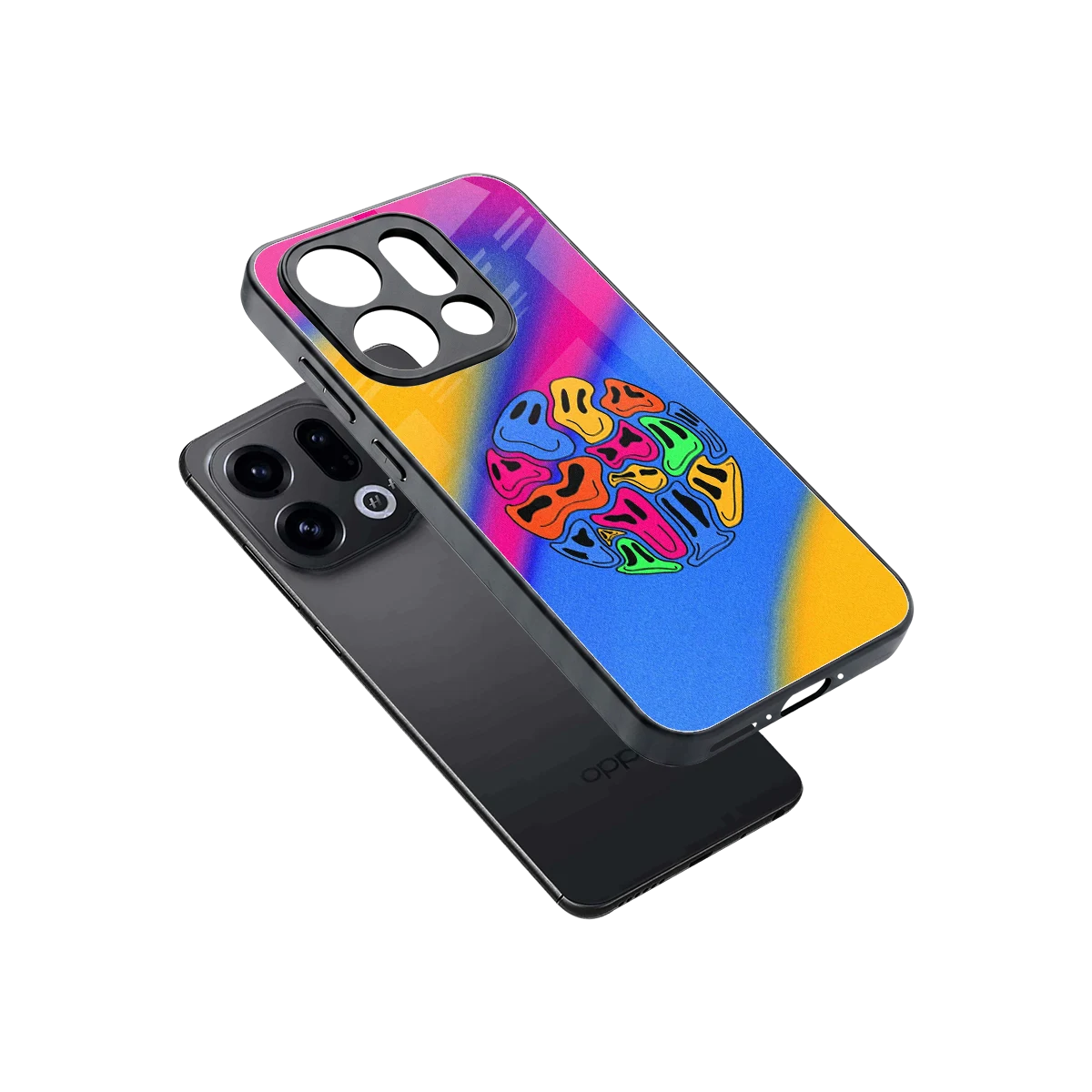 Melted Joy sleek oppo find x9 cover with tempered glass back and TPU edges