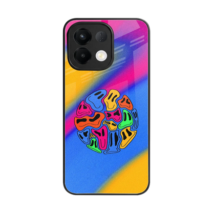 Melted Joy back phone cover | glass case for oppo k13 5g
