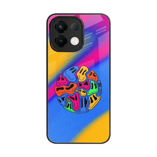 Melted Joy back phone cover | glass case for oppo k13 5g