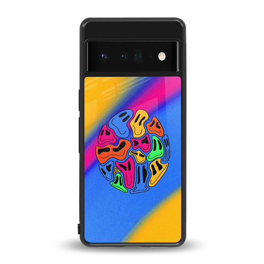 Melted Joy back phone cover | glass case for google pixel 6 pro