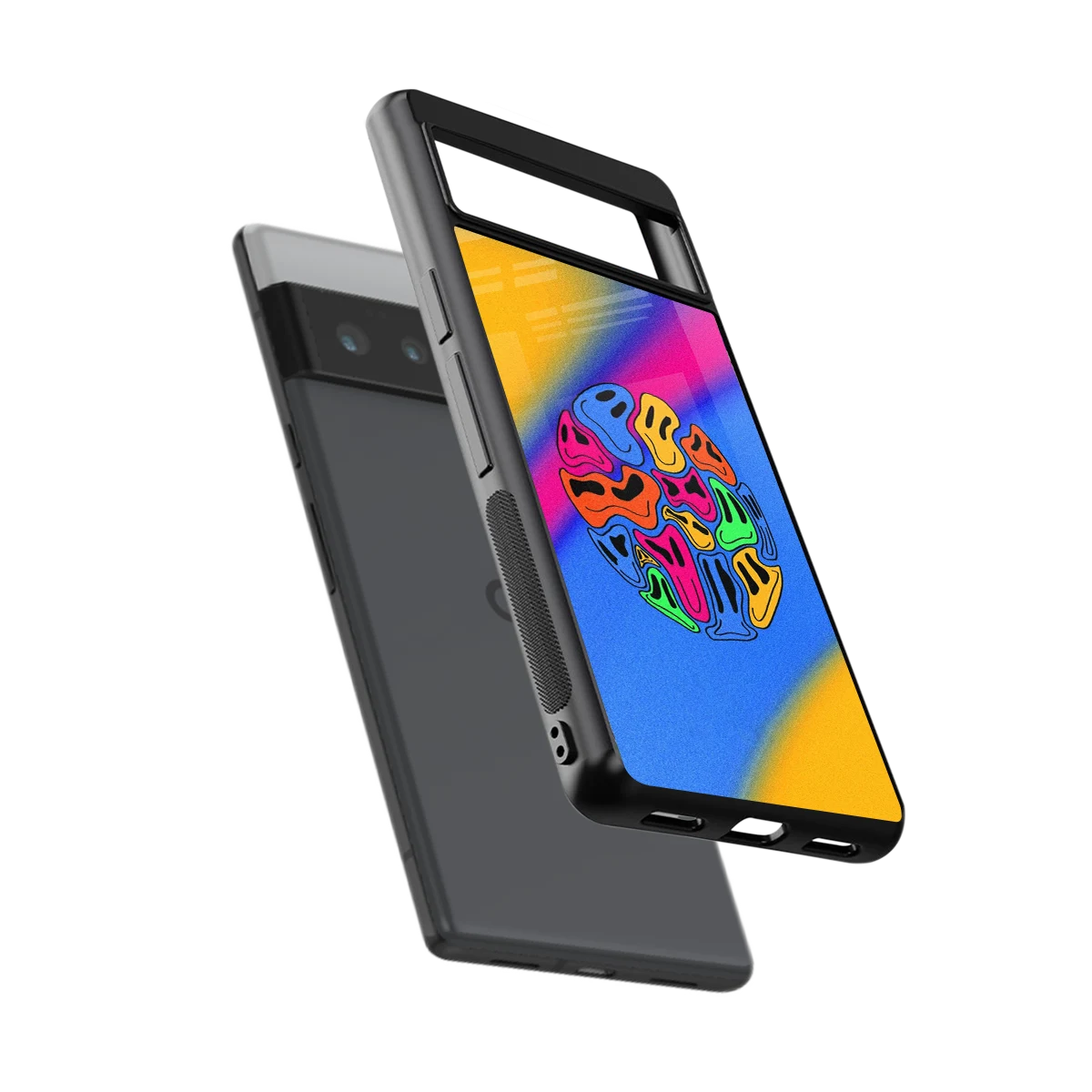 Melted Joy sleek google pixel 6 pro cover with tempered glass back and TPU edges