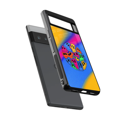 Melted Joy sleek google pixel 6 pro cover with tempered glass back and TPU edges