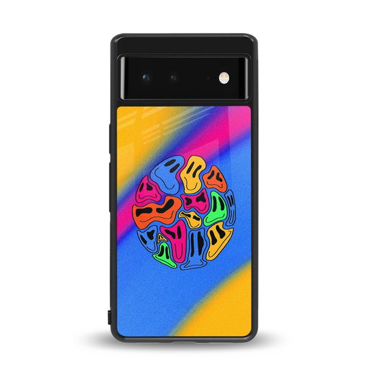 Melted Joy back phone cover | glass case for google pixel 6