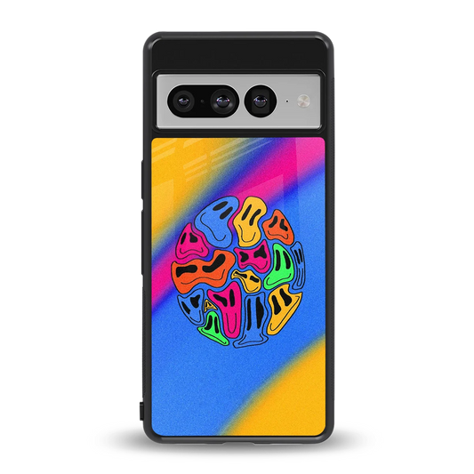 Melted Joy back phone cover | glass case for google pixel 7 pro