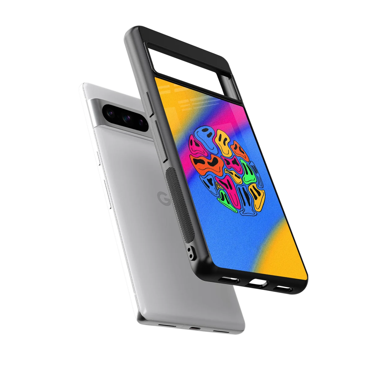 Melted Joy sleek google pixel 8 pro cover with tempered glass back and TPU edges