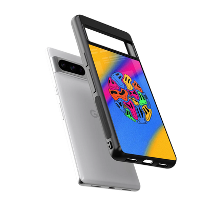 Melted Joy sleek google pixel 8 pro cover with tempered glass back and TPU edges