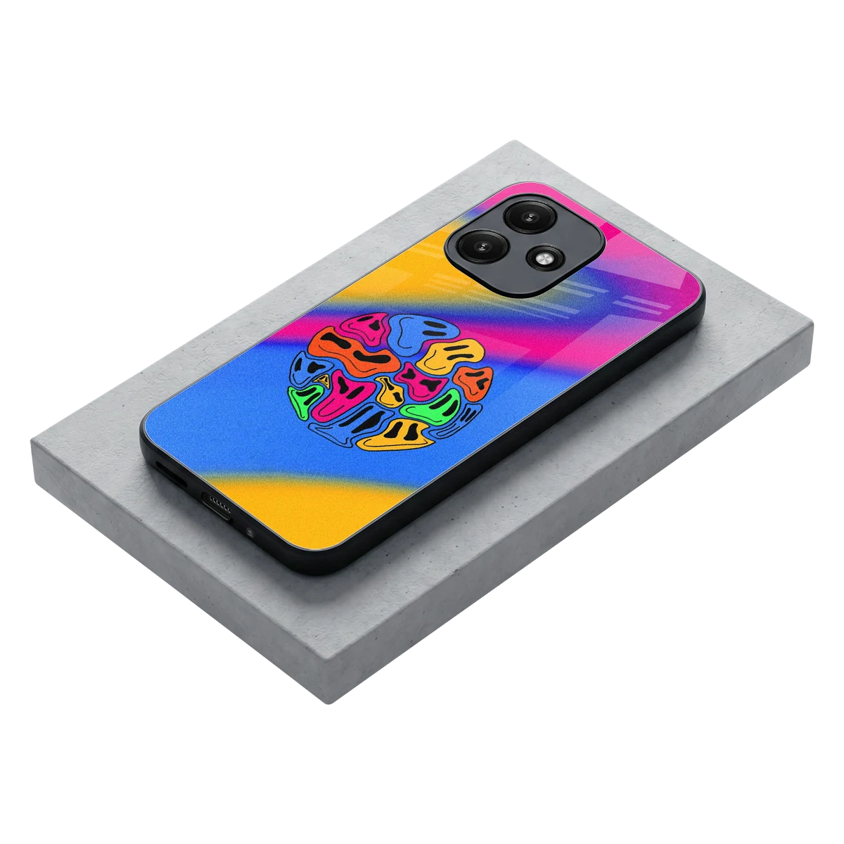Melted Joy stylish phone case for redmi 12 5g | glossy glass and slim fit