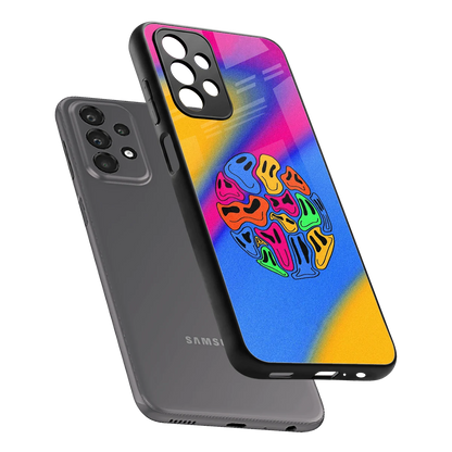 Melted Joy sleek samsung galaxy a23 cover with tempered glass back and TPU edges