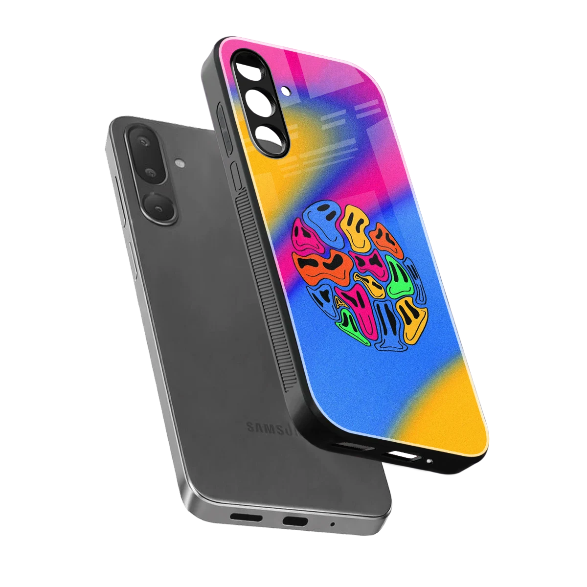 Melted Joy sleek samsung galaxy m16 5g cover with tempered glass back and TPU edges