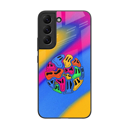 Melted Joy back phone cover | glass case for samsung galaxy s22