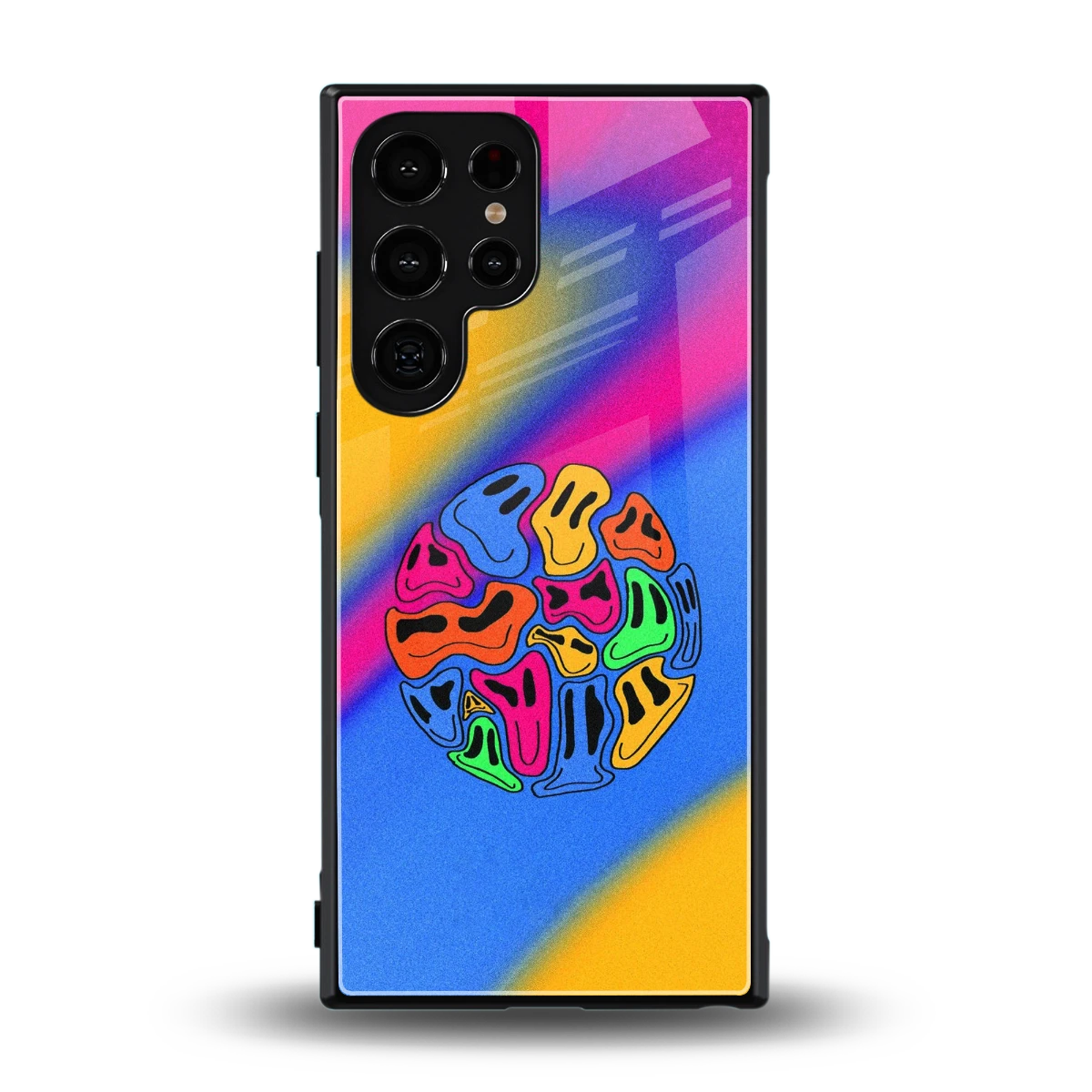 Melted Joy back phone cover | glass case for samsung galaxy s24 ultra
