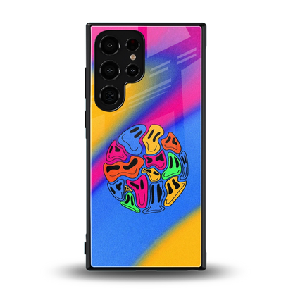 Melted Joy back phone cover | glass case for samsung galaxy s24 ultra
