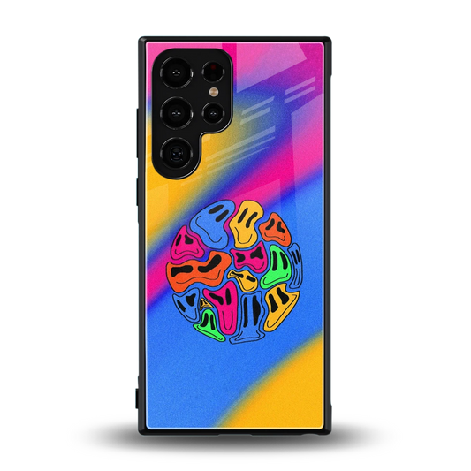 Melted Joy back phone cover | glass case for samsung galaxy s24 ultra