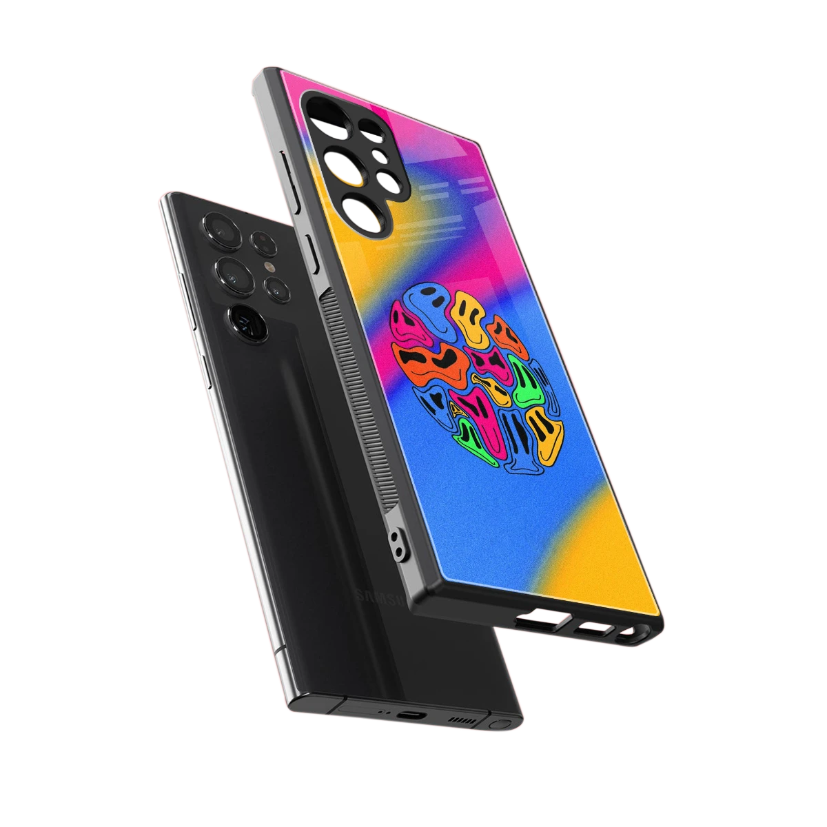 Melted Joy sleek samsung galaxy s23 ultra cover with tempered glass back and TPU edges