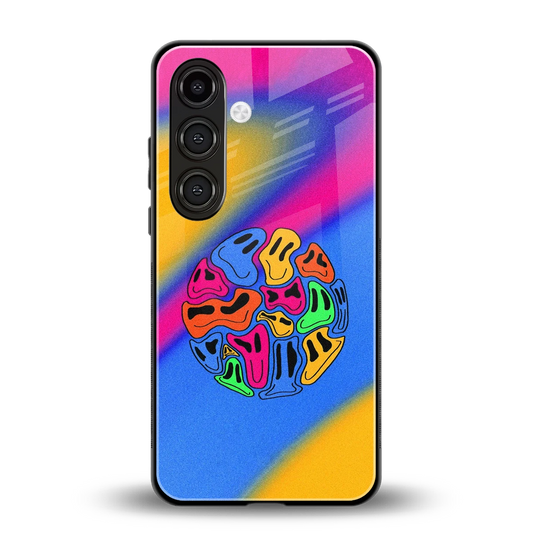 Melted Joy back phone cover | glass case for samsung galaxy s23 plus