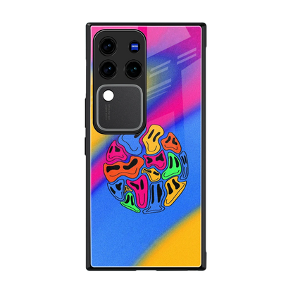 Melted Joy back phone cover | glass case forvivo v30 pro