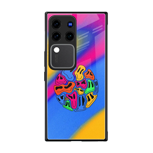 Melted Joy back phone cover | glass case forvivo v30 pro