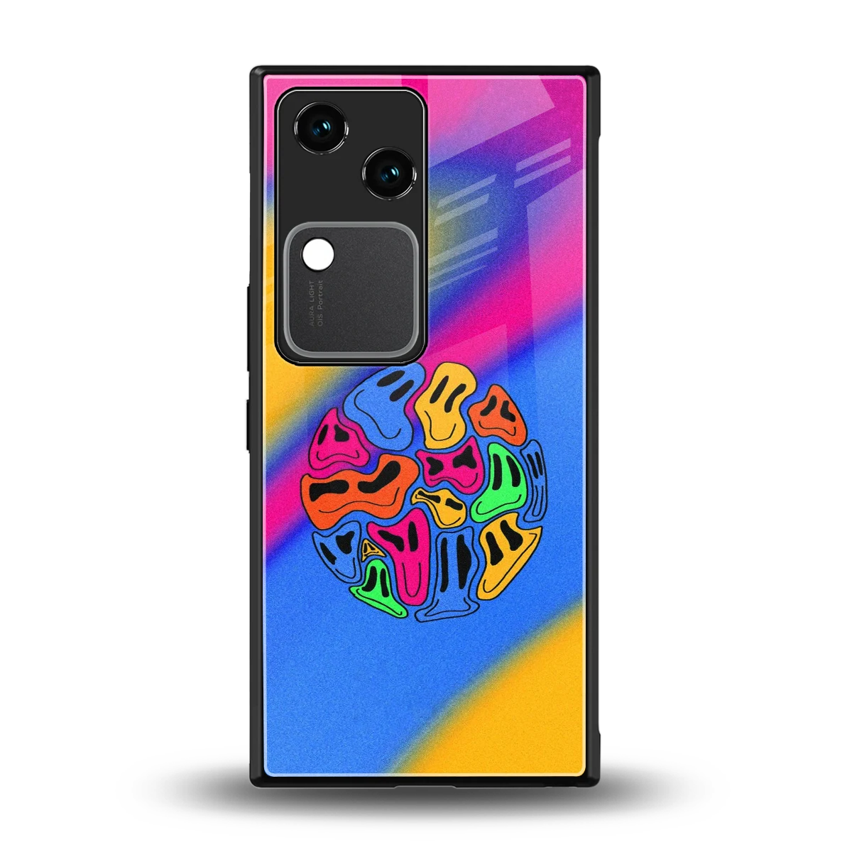 Melted Joy back phone cover | glass case for vivo v30