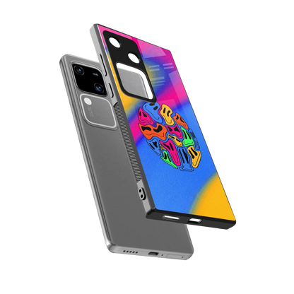 Melted Joy sleek vivo v30 cover with tempered glass back and TPU edges