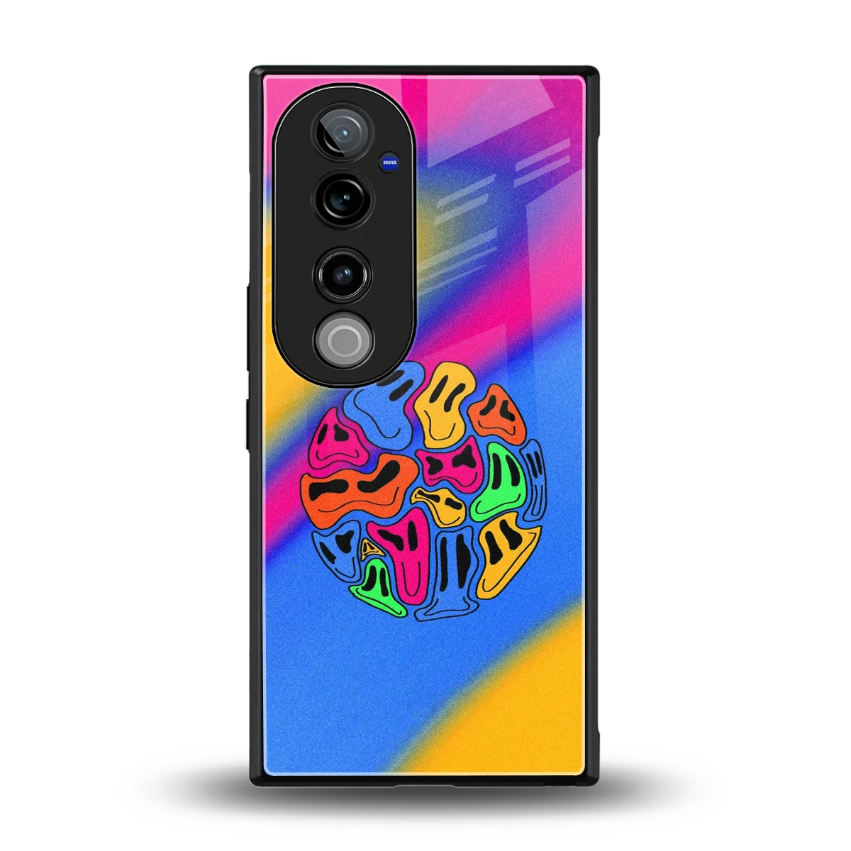 Melted Joy back phone cover | glass case for vivo v40 pro
