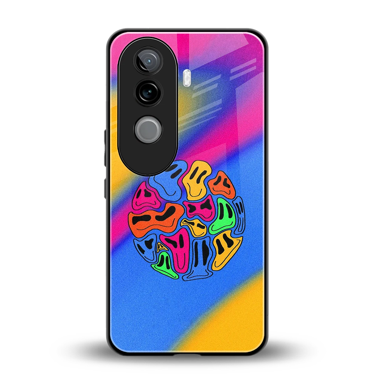 Melted Joy back phone cover | glass case for vivo v40e