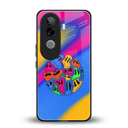 Melted Joy back phone cover | glass case for vivo v40e