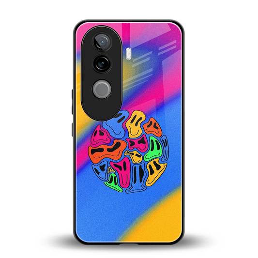 Melted Joy back phone cover | glass case for vivo v40e