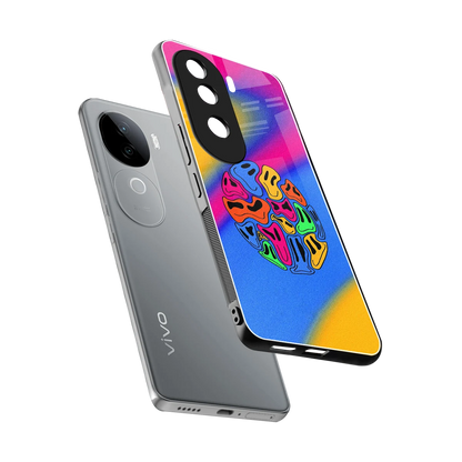 Melted Joy sleek vivo v40e cover with tempered glass back and TPU edges