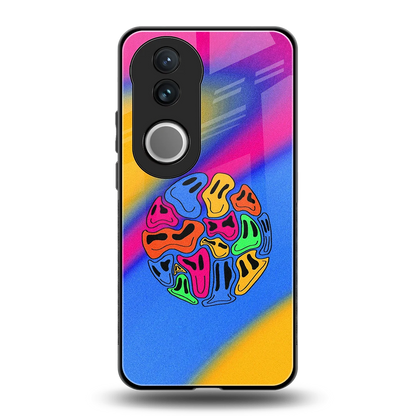 Melted Joy back phone cover | glass case for vivo v50