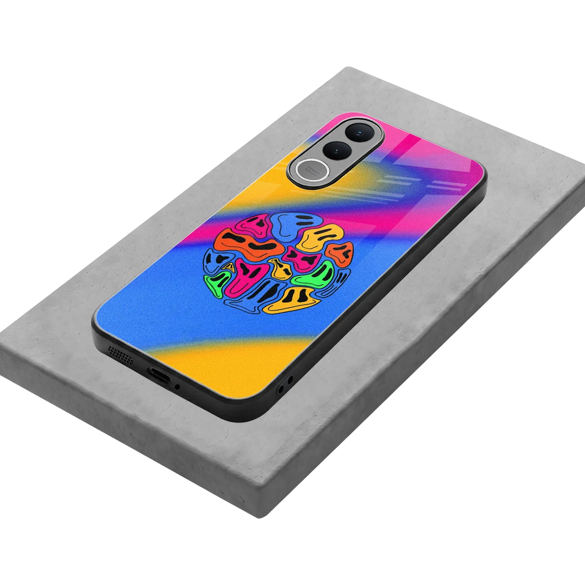 Melted Joy stylish phone case for vivo v70 fe | glossy glass and slim fit